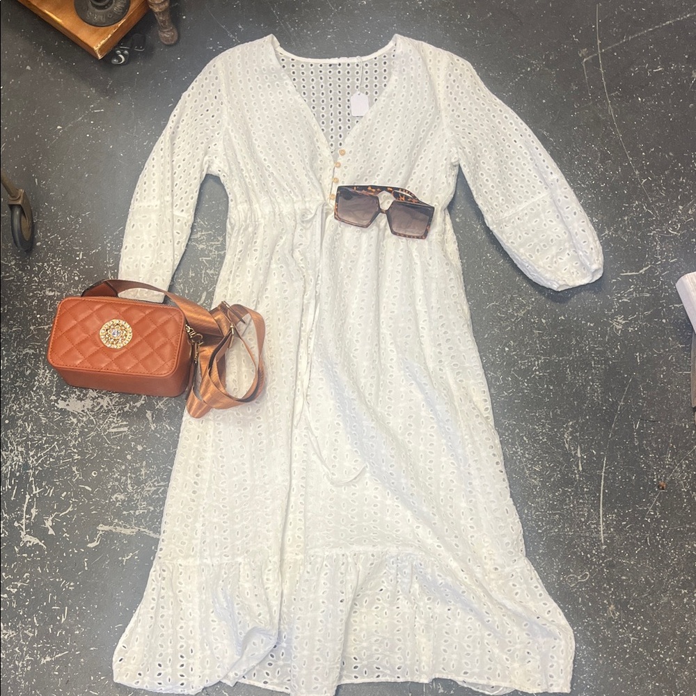 White Eyelet Dress
